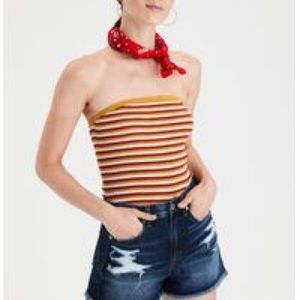 strapless sweater top